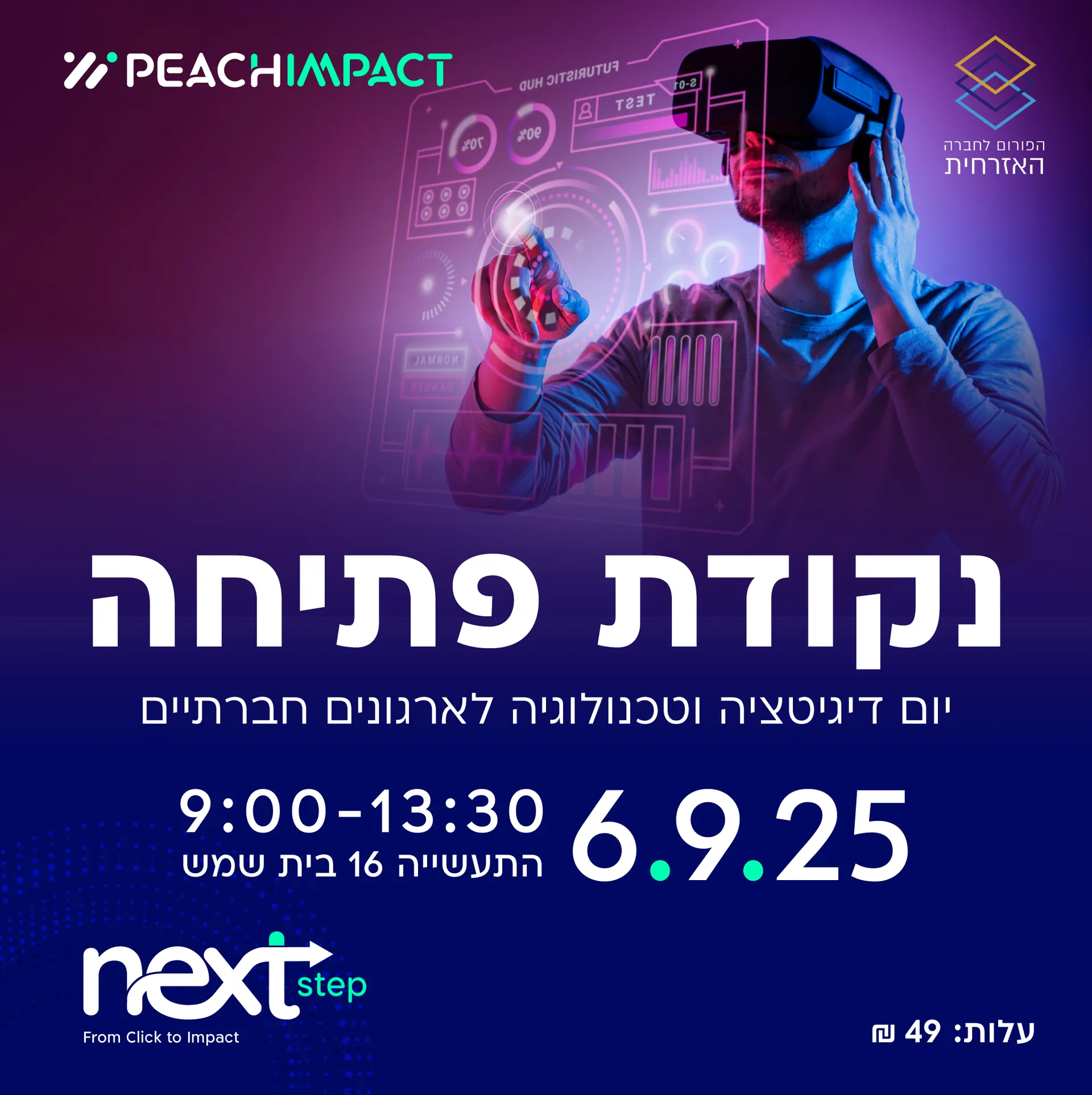יום דיגיטציה בשיתוף הפורום לחברה אזרחית: יום דיגיטציה וטכנולוגיה לארגונים חברתיים